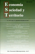 Economía, Sociedad y Territorio Vol. XIX N° 61